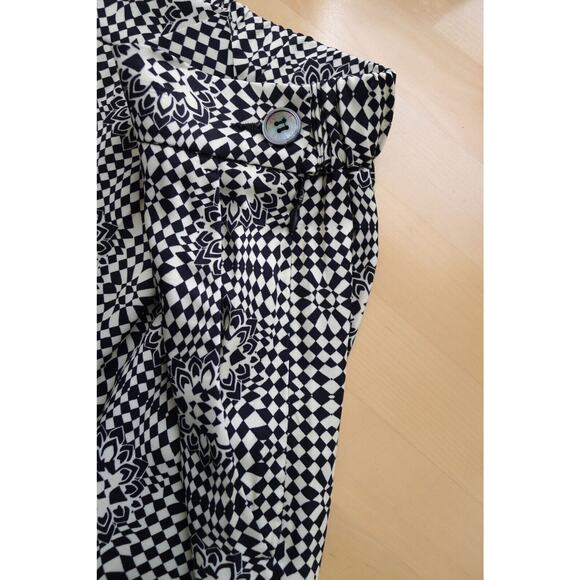 BEATRICE .B ITALY Wide Leg Ostrich Feather Trim Pull On Pant XL 10 YOOX $338 - Picture 8 of 9